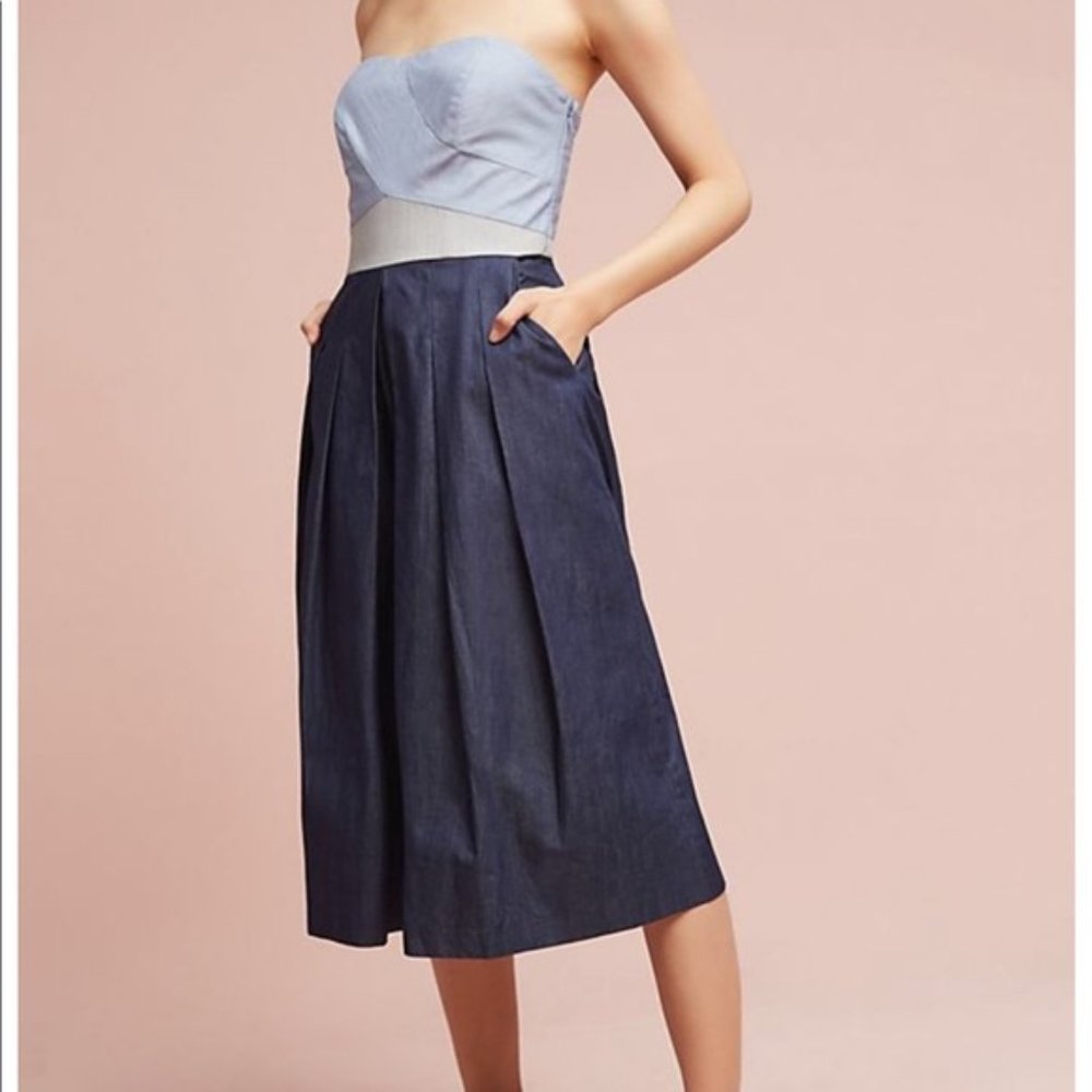 Anthropologie Elevenses Mirabelle Capris Jumpsuit